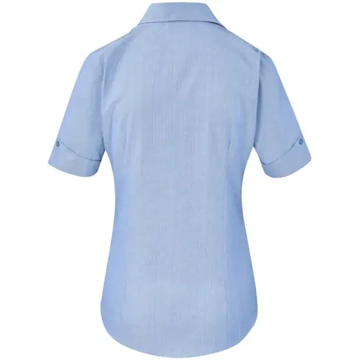 Ladies Short Sleeve Northampton Shirt Sky Blue Back